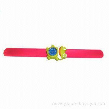 Silicone Wristwatch, Available in Mixed Colors, Frog Design, Good for Children